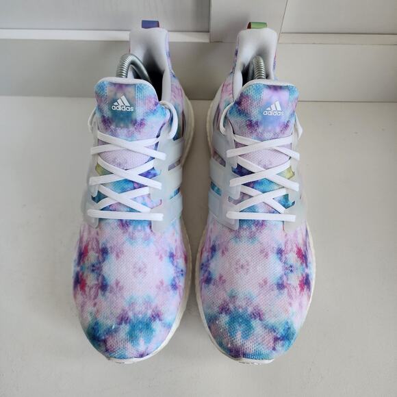Adidas Women's 9.5 Ultra Boost 4.0 DNA Tie Dye Rose Running Shoe Sneaker -GZ7098 - Picture 2 of 11